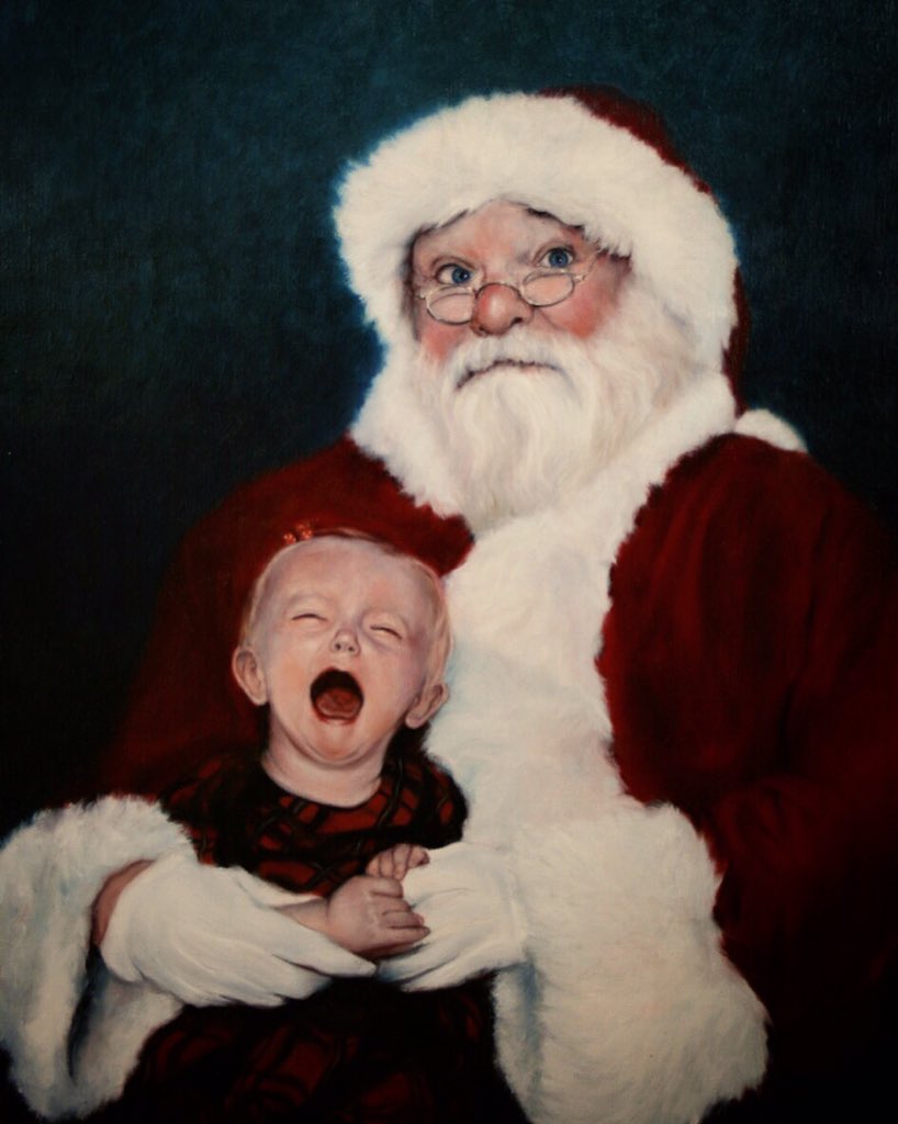 vanfossanart's tweet photo. Merry Christmas from Van Fossan studios! 'Better Not Cry' original painting by James Van Fossan #MerryChristmas #art https://t.co/3tmlshitA1