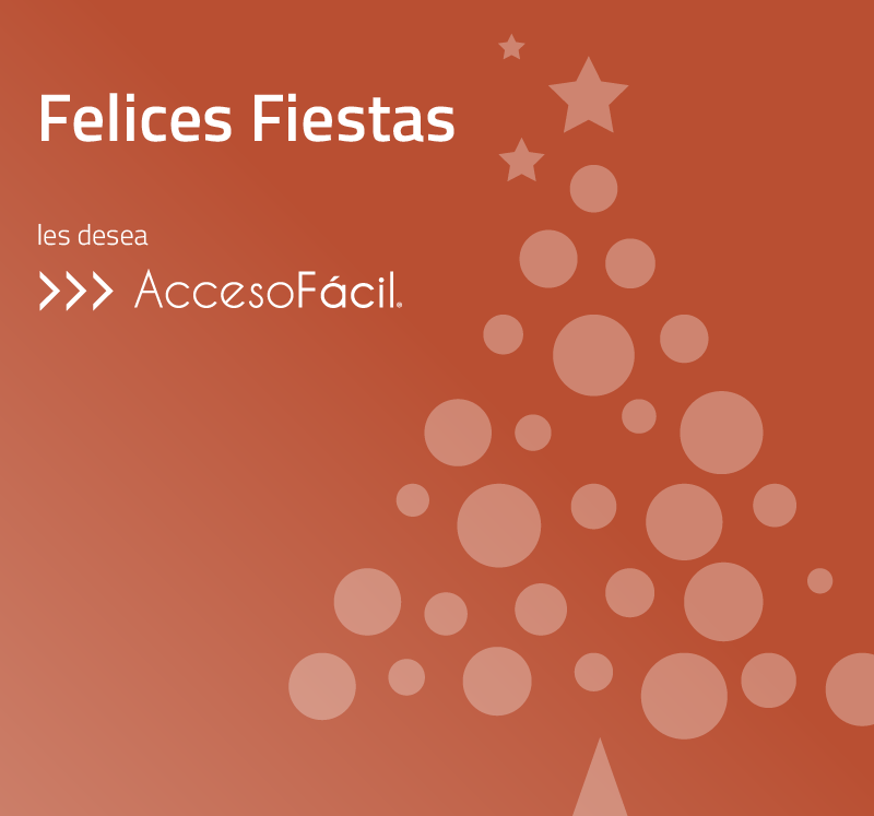 AccesoFacil's tweet photo. ¡ De parte del equipo de #AccesoFacil les deseamos felices fiestas ! https://t.co/pYM56670u1
