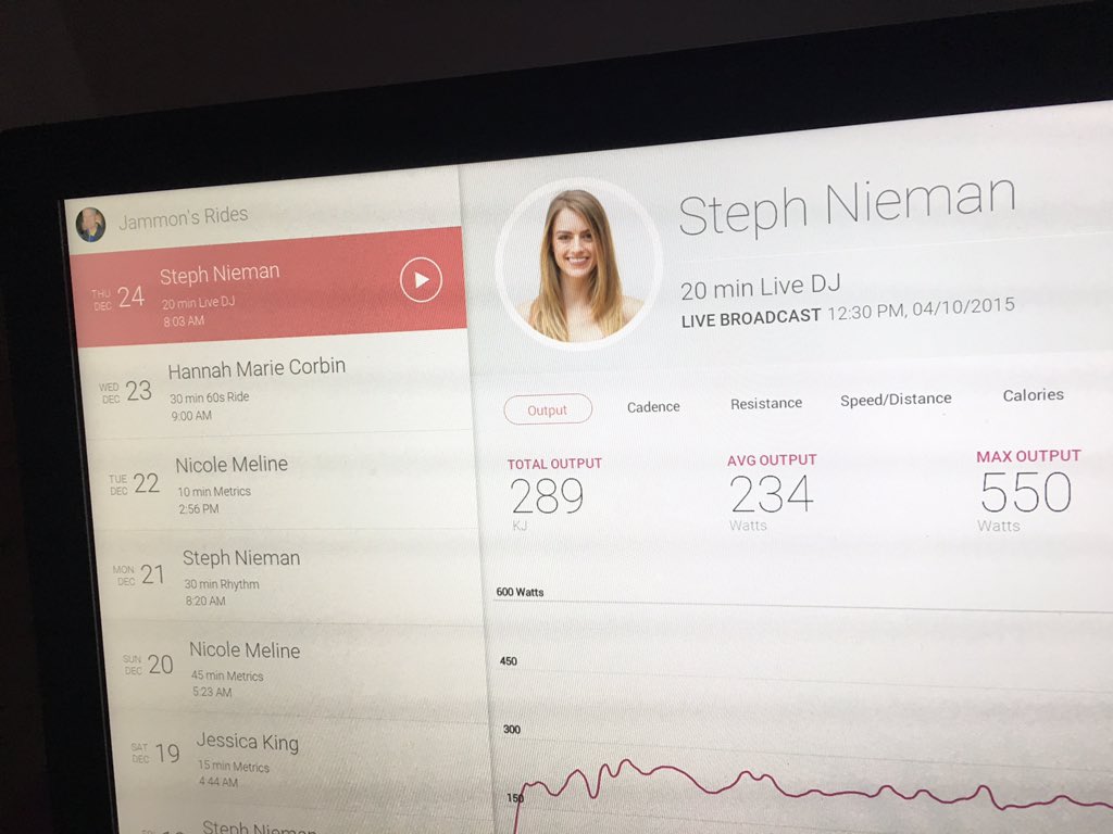 509ja's tweet photo. @RidePeloton #12daysofPeloton- day 12 done. On-demand Stephs 20min Live DJ Ride from 4/10/15 @ 12:30 LB: jammon https://t.co/Nq1GFttuRc