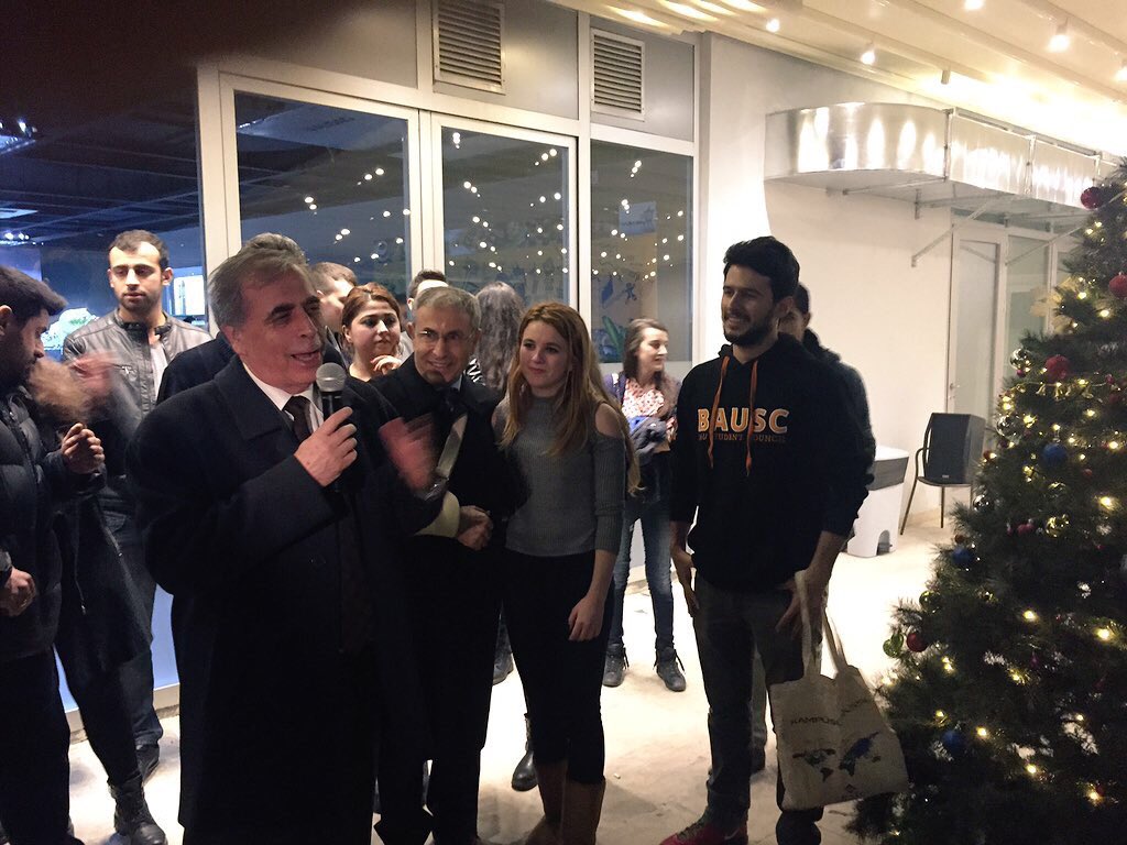 Rektörümüz Prof. Dr. Şenay Yalçın ve Rektör Yrd. Prof. Dr. Ali Güngör ile birlikte Göztepe Yılbaşı etkinliğindeyiz.