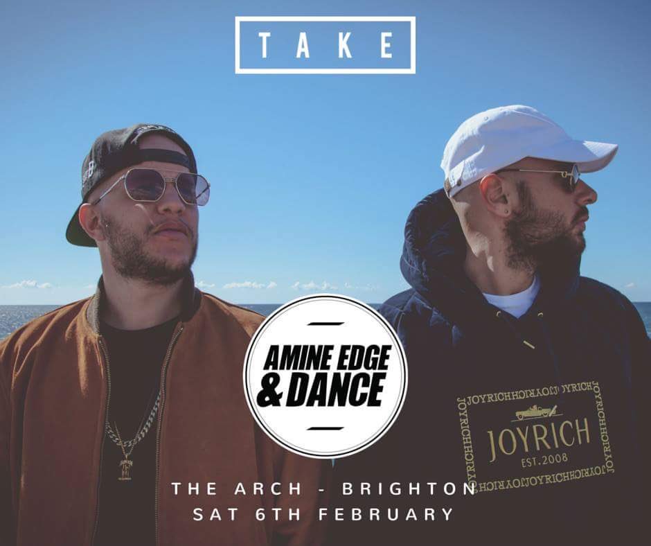 ThisIsTake's tweet photo. Early birds SOLD OUT! @amineedge &amp; @DANCE_its_me at @thearchbrighton - Tickets: https://t.co/NuERY3JgEf #brighton https://t.co/3xkCQS6BwS