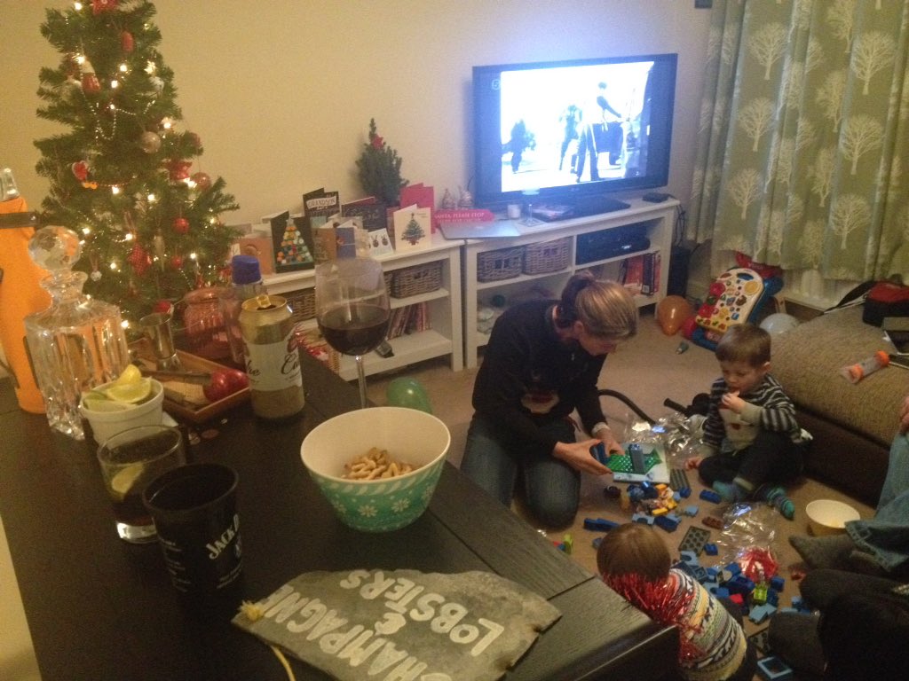 Xmas eve celebrations with an over excited 3 year old and a 1 year old who has no clue what's happening!