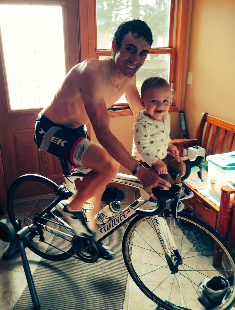 LisaBusche's tweet image. Daddy didn't want to leave Noah on Christmas, so instead they're just riding the trainer together! #takebabytowork