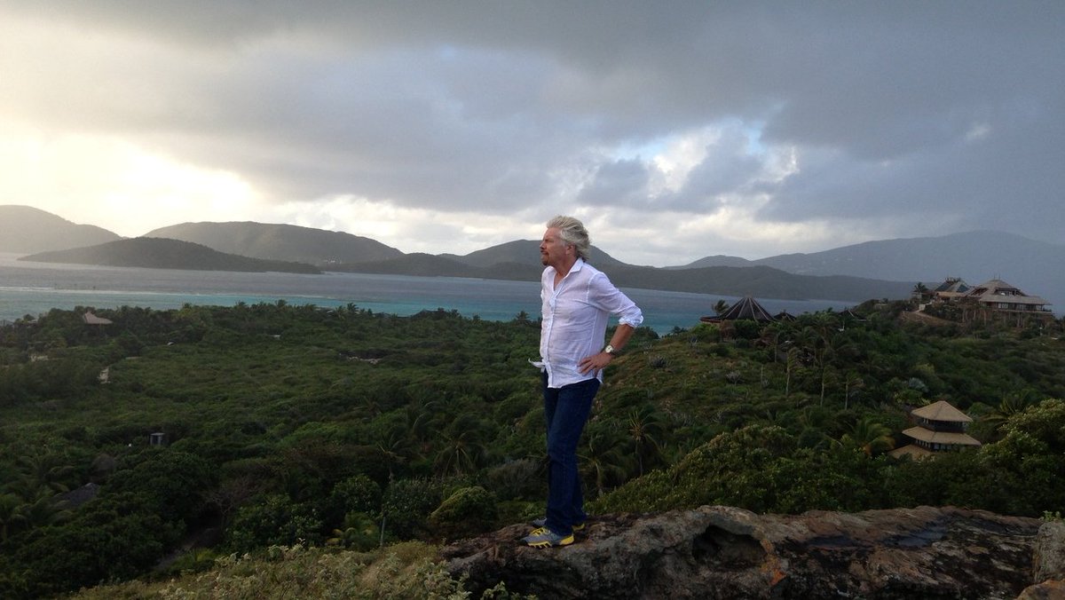 richardbranson's tweet image. You've more chance of coming up with a great idea when relaxed than when stuck at a desk virg.in/gtb