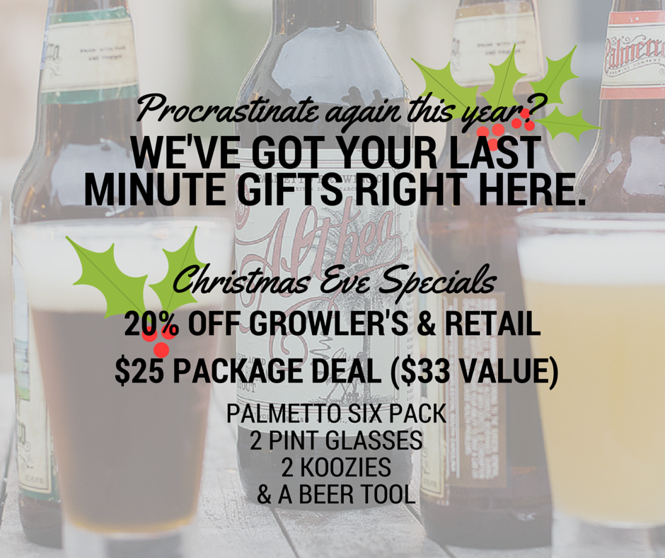palmettobrewing's tweet photo. Calling all #procrastinators: mom would love a #sixpack of #GingerSlap. Tasting room open 3p-7p today. https://t.co/NjvvnO8i9I