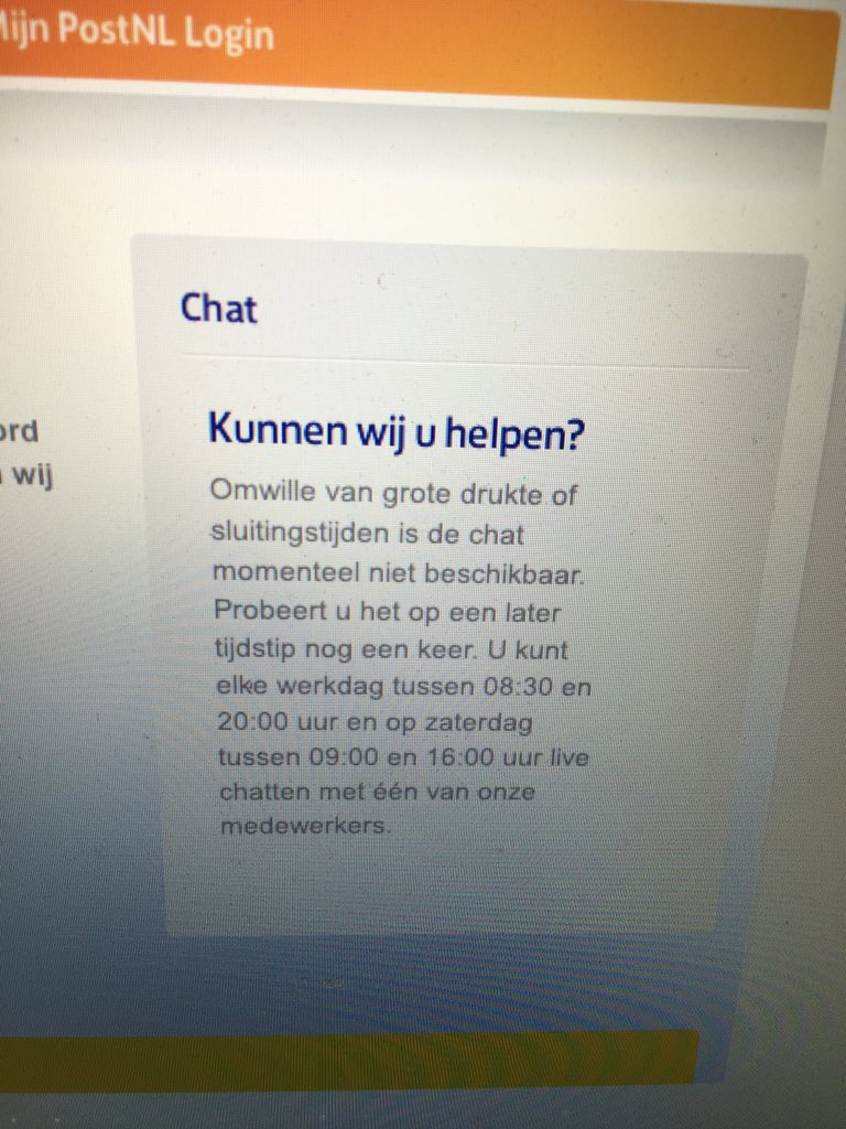 JesseBaert's tweet photo. @PostNL graag! Maar krijg al heel de dag deze melding .. Ondertussen te laat en pakje nutteloos .. https://t.co/W6XgRQ6yP5