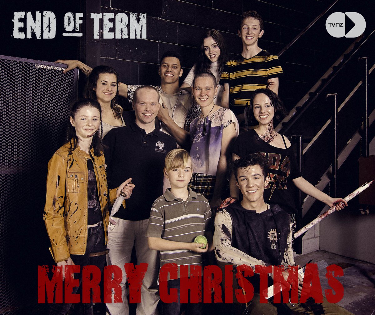 endoftermshow's tweet photo. Merry Christmas from the cast and crew of #endofterm :) #Christmas https://t.co/GVLxXUiKLF