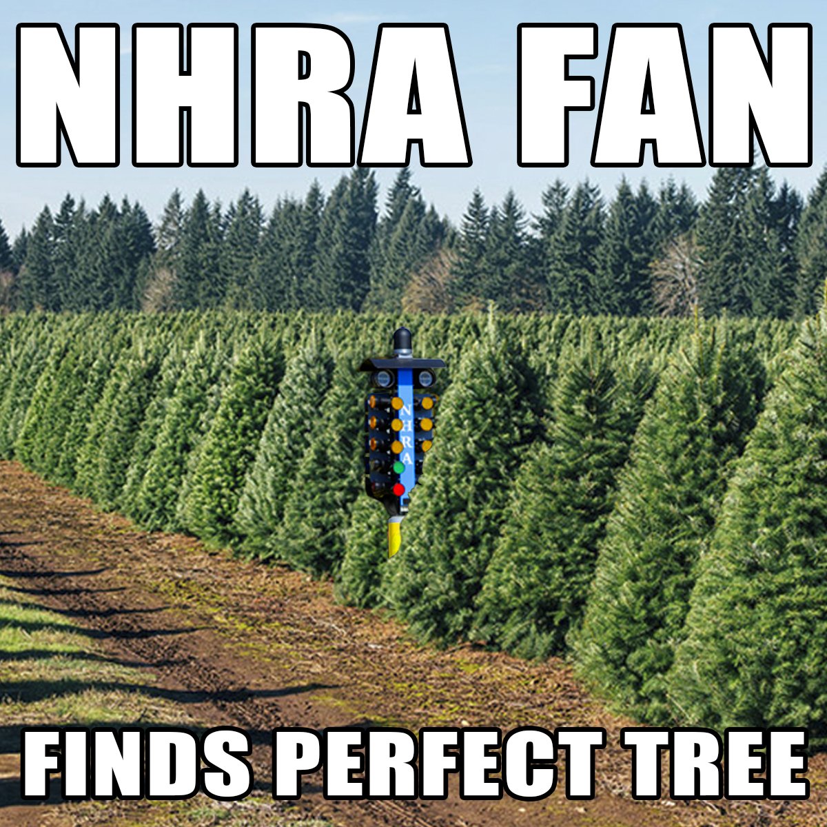 NHRAonReddit's tweet photo. #FullTree "@NHRA: Yes, this just happened. From all of us at the #NHRA have a safe holiday season. #ChristmasEve https://t.co/NL9Xy92bgQ"