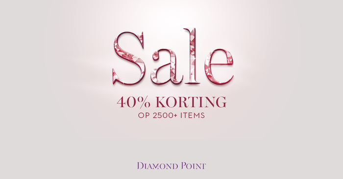 DiamondPoint's tweet photo. De sale is van start! Wij nodigen je uit om te profiteren van 40% korting in de winkel of op https://t.co/sjxQ2qE7OA https://t.co/DI5zihpUsO