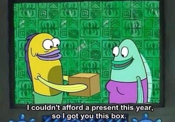 byreIatable's tweet image. Giving gifts as a poor college student