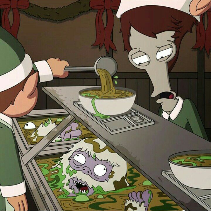 RogerSmithTBS's tweet photo. Toy shop cafeteria food…#abominable #SantasSlaveLabor
#UndercoverElf https://t.co/aG4pw554aH