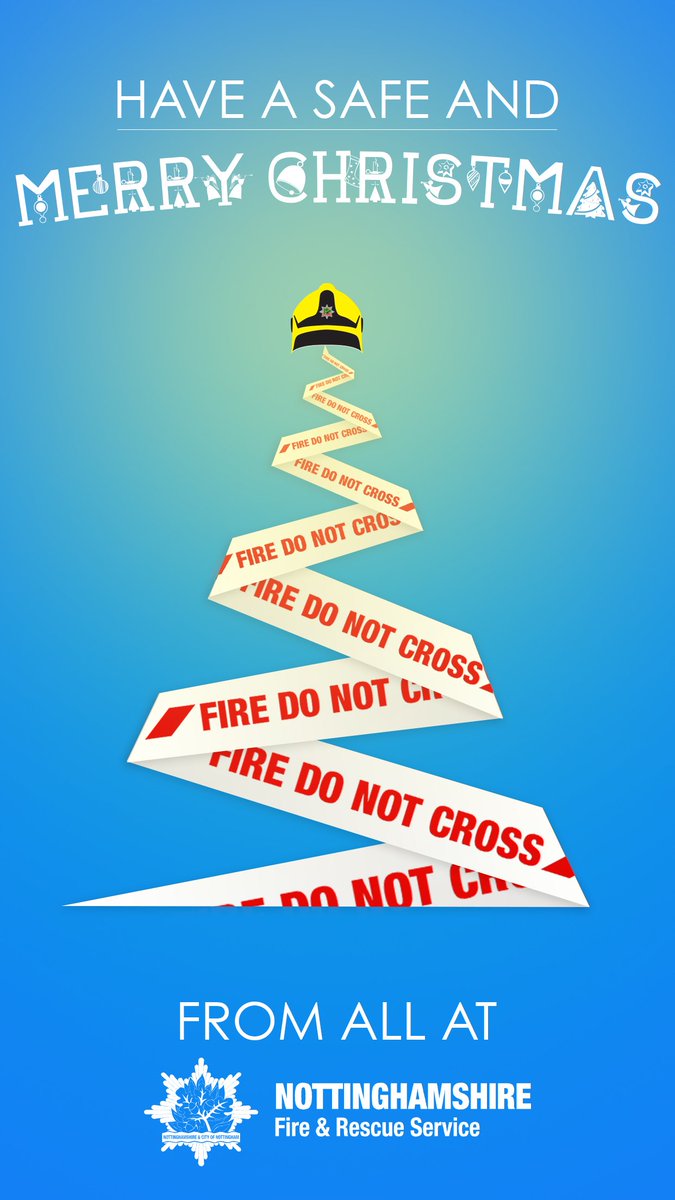 nottsfire's tweet photo. MERRY CHRISTMAS! Nottinghamshire Fire and Rescue Service wish you a very happy and safe Christmas! #SafeAndMerry https://t.co/9IFsGrx9ed