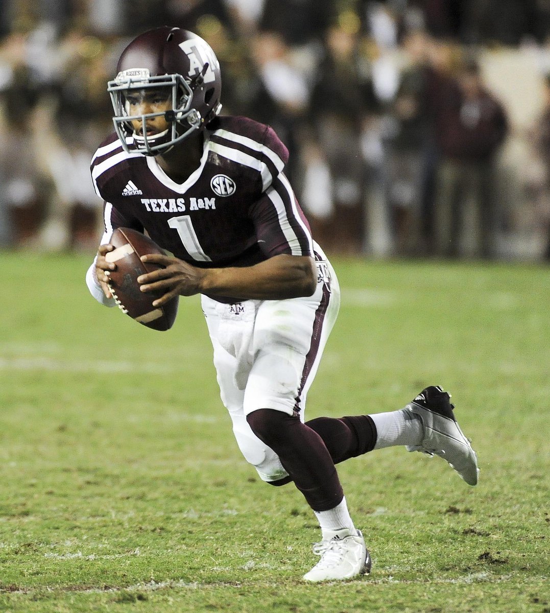 ESPNCFB's tweet photo. Former Texas A&amp;M QB Kyler Murray has signed a financial aid agreement with Oklahoma &amp; will join Sooners spring 2016. https://t.co/xepjOzLod4