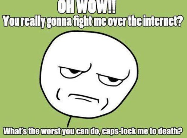 HUNTERlovesCAKE's tweet photo. #internetfights #everyfacebookcommentever https://t.co/NoyWejVFWq