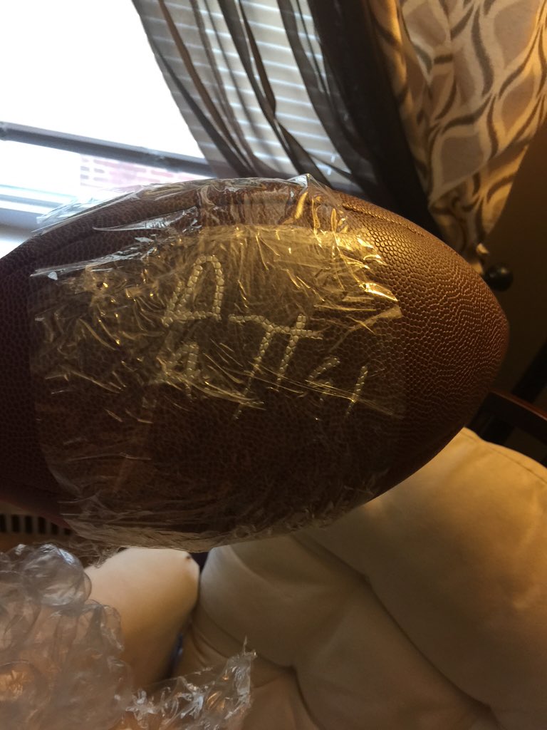 seger_kenny's tweet photo. Early x mas gift armstead on a football https://t.co/iMWZODLbLF