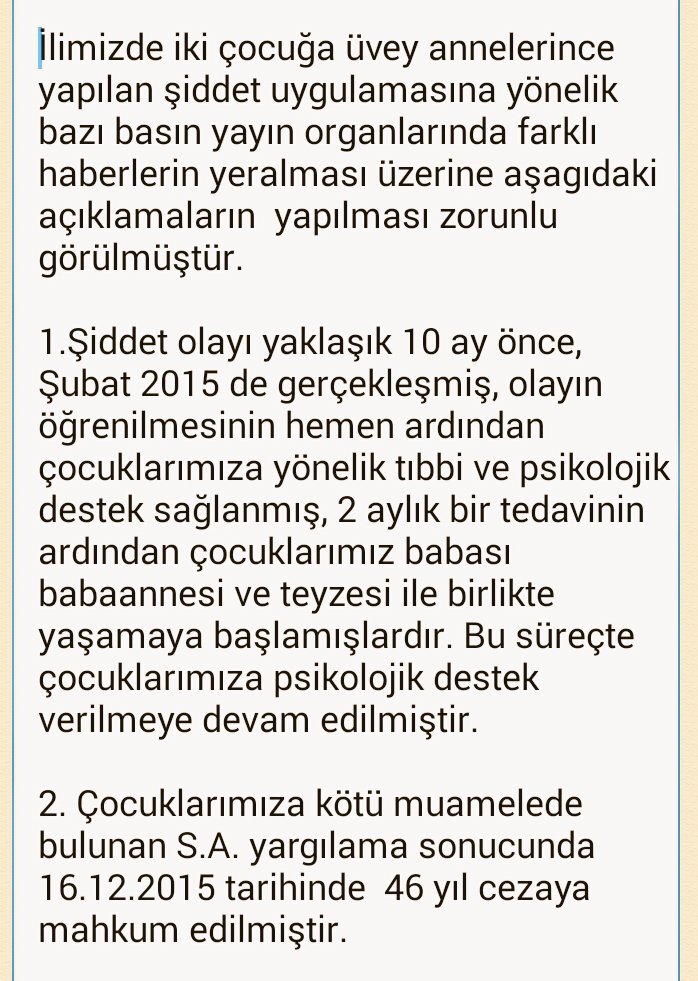 DuzgunOrhan's tweet photo. İlimizde iki çocuğa yapılan şiddet uygulamasına yönelik aşagıdaki açıklamaların  yapılması zorunlu görülmüştür. https://t.co/2hQzOzM1xJ