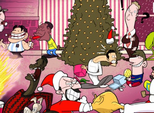 MVashane's tweet photo. In the End.. Santa Gives Ballon Dor to Messi.☺ https://t.co/AHYZezs2rm