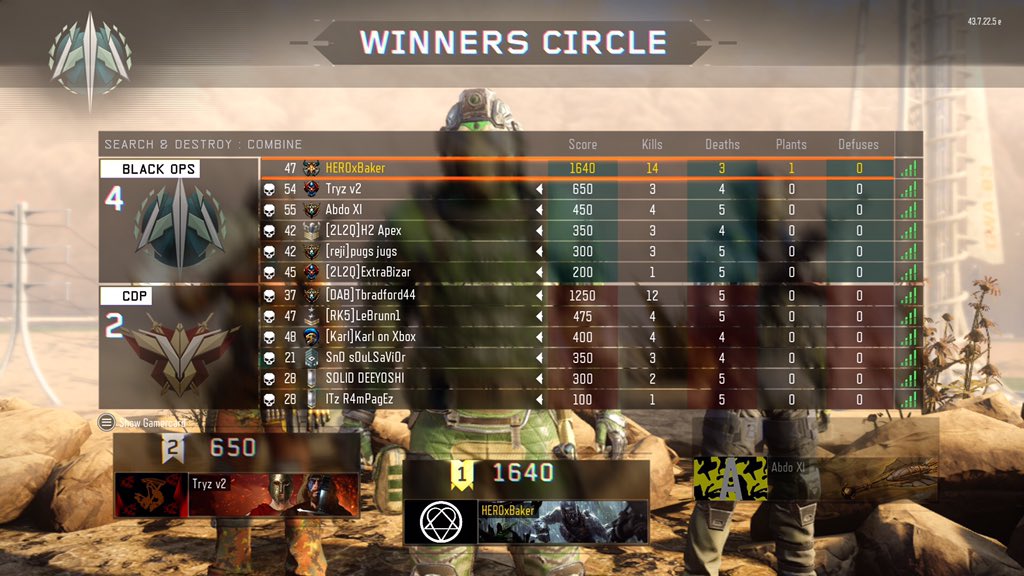 HEROxBaker's tweet photo. Multiple occasions of bad teammates. #BlackOps3 https://t.co/YnmafMqZ3n