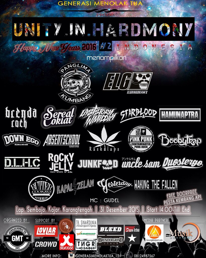 31 des 2015 
Kita on stage di acara unity in hardmony 
Merapat!!!!