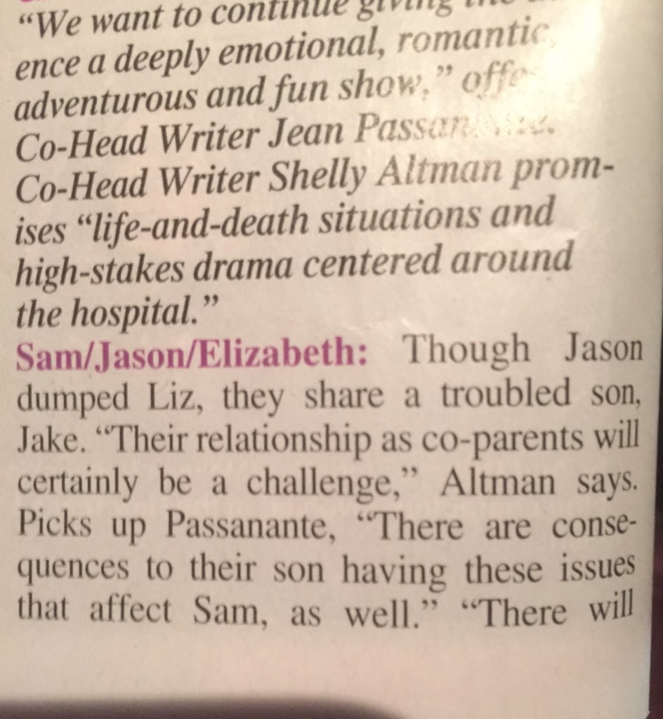 athena606's tweet photo. Soap opera digest #jasam #gh so excited https://t.co/XmpCipOaYP