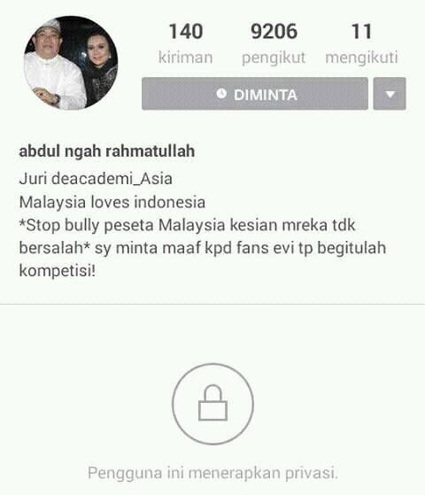 PakNgah sdh meminta maaf kepada peminat evi, jadi stop ngebuli di socmed jagalah nama baik #Evigassing @IndosiarID