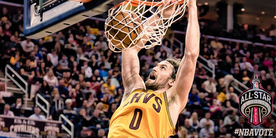 cavs's tweet photo. RETWEET to show some ❤ to @kevinlove! #NBAVote https://t.co/lccEtn3y0a