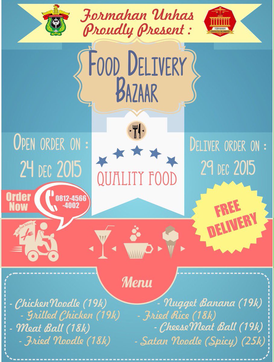 Pesan sesuai yang di menu
Open Order : 24-28 Desember 2015 
Deliver Order : 29 Desember 2015

Order sekarang !!!