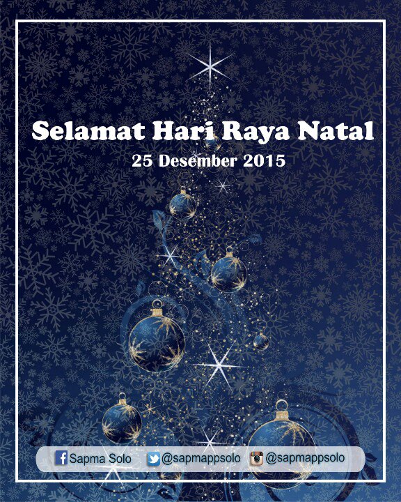 Keluarga besar PC <a href="/sapmappsolo/">Sapma PP Solo</a> mengucapkan, Selamat Hari Raya Natal bagi yang merayakan