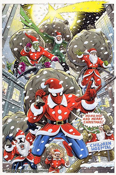 AmazingOnceMore's tweet photo. I mean, even the Sinister Six like the holidays! https://t.co/1WcmGXMHSJ