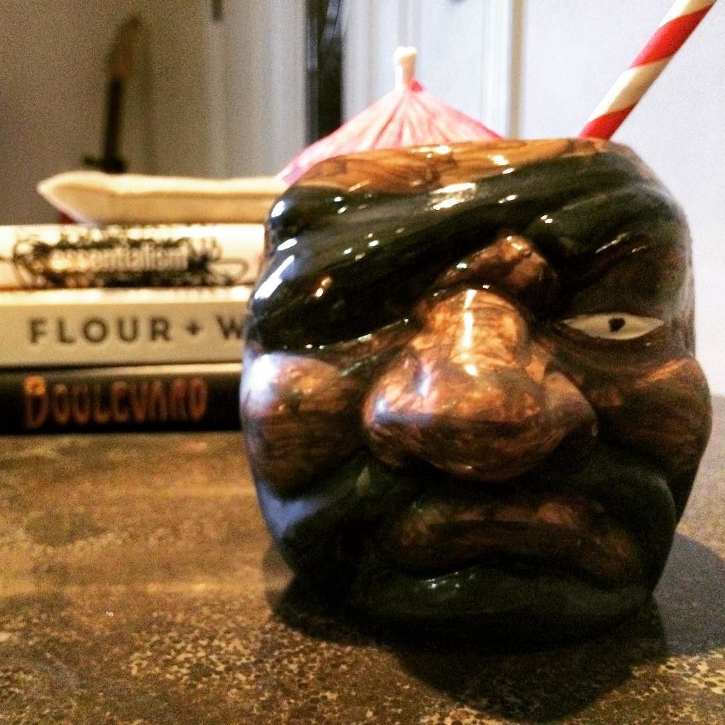 This guy is always full of the best things. #Tiki #cocktail masterpiece by @jarcardoza. #rum #🍍#🍌