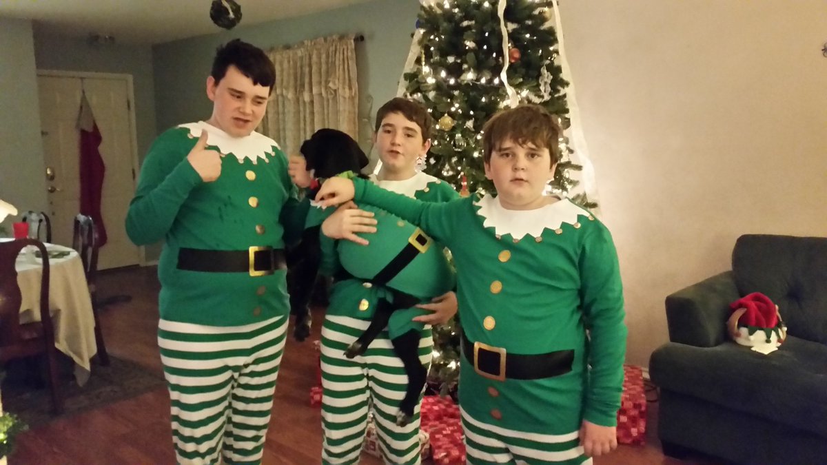 All of my boys love their matching pj's!  Merry Christmas!!