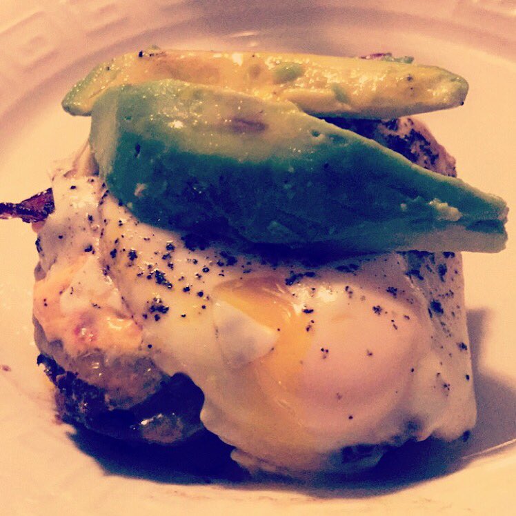 coachmcentire's tweet photo. Tonight's dinner...gourmet burgers! Beef, cheese, pimento cheese, bacon, fried egg, avocado...so good! #NoBreadForMe https://t.co/aQAReDw9n0