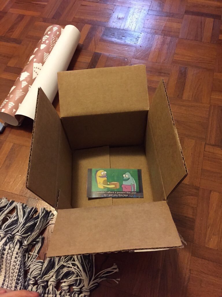 BosBitches's tweet image. Me getting Christmas presents for people