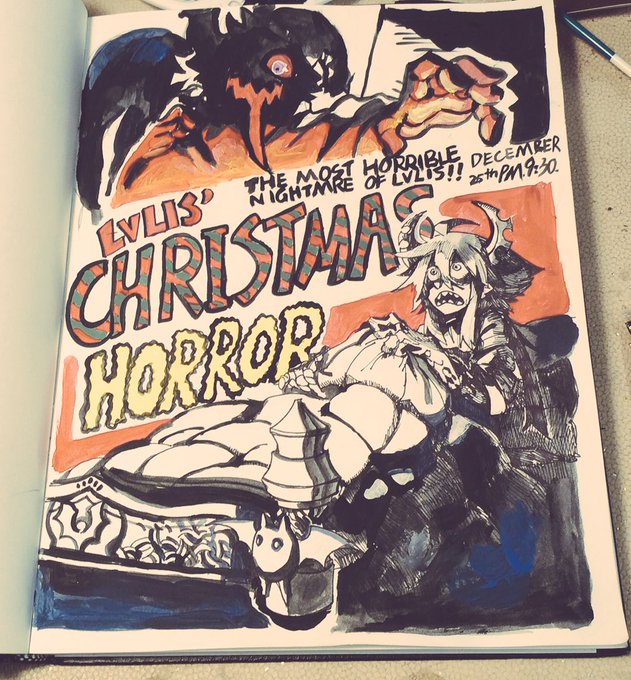 ?Merry Christmas!!?(I can't draw on my computer right now;^;) OLD MOVIE【LVLIS' CHRISTMAS HORROR 】shows Dec.25th 9:30 