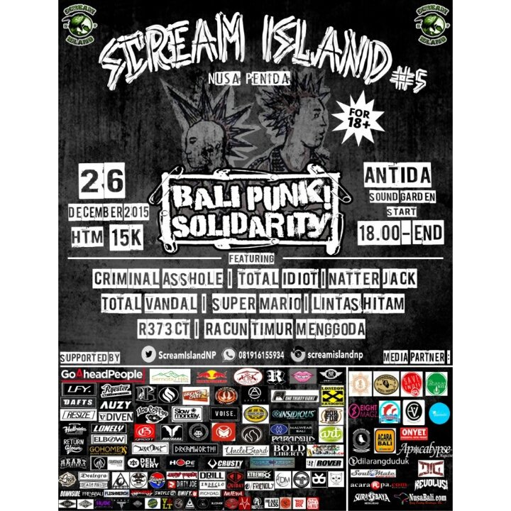 karya dan perjuangan kita tahun ini <a href="/ScreamIslandNP/">SCREAM ISLAND</a> bali punk solidarity. sampai jumpa besok tmn2 punk
