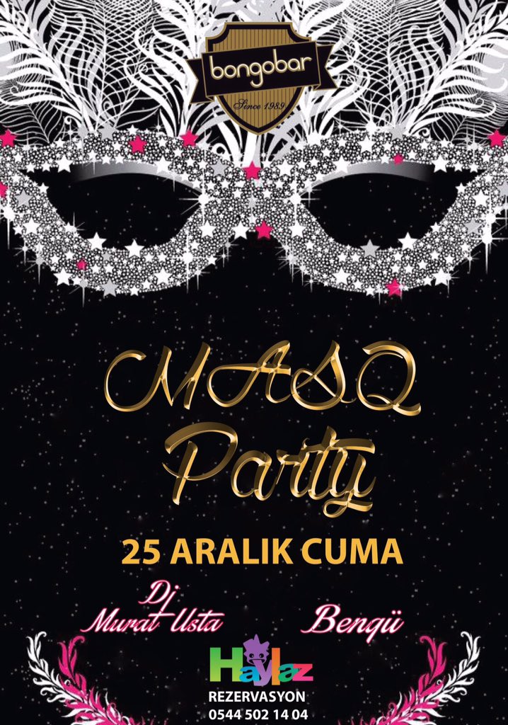 Bu gece Bongo Bar'da | Maskesiz girişler yasaktır* Görükleden servis mevcuttur* REZ: 0544 502 1404 |