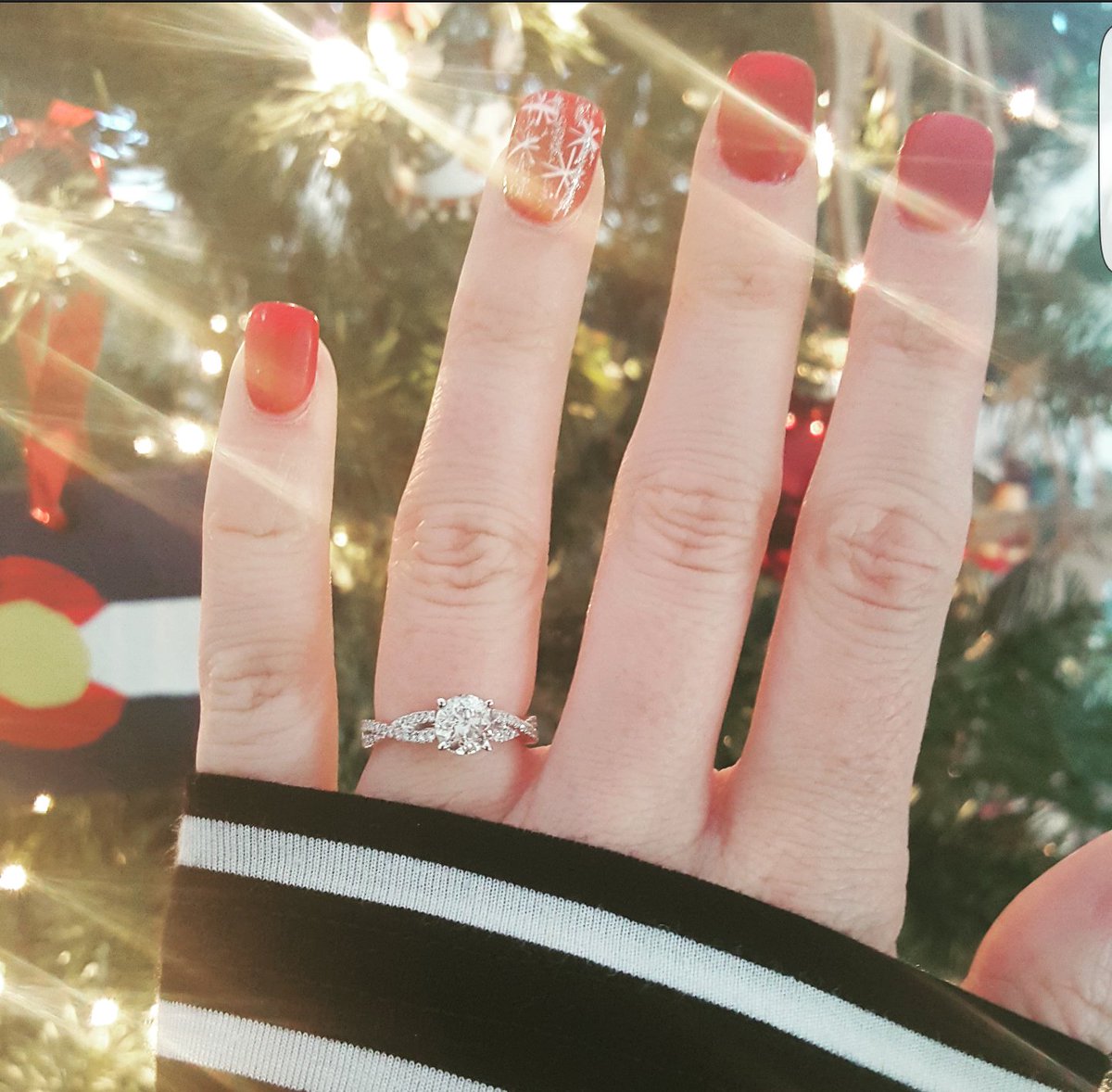 So many things to be thankful  for this Christmas. #engaged #fairytaleproposal