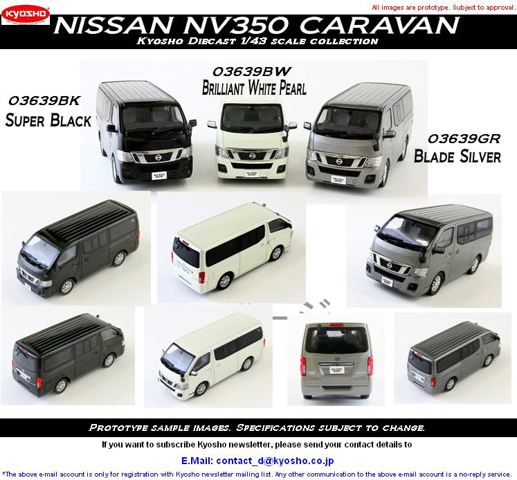 KYOSHO DIECAST 1/43 SCALE COLLECTION - 1:43 scale NISSAN NV350 CARAVAN