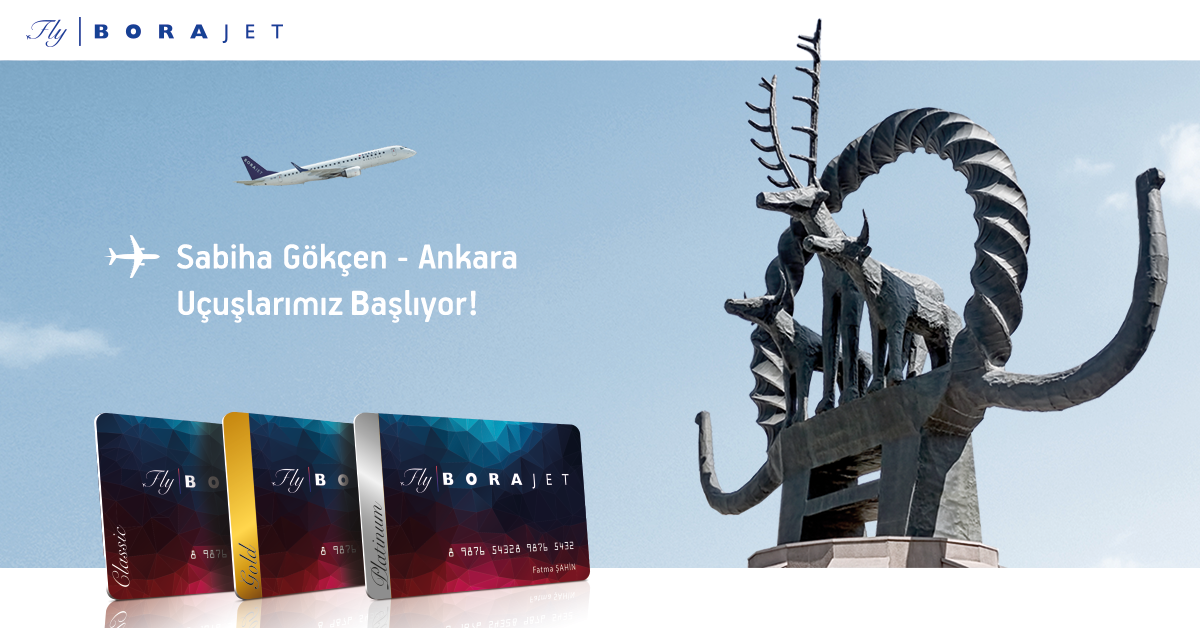 Borajet Havayolları yepyeni hattı Sabiha Gökçen - Ankara için yolcularını bekliyor!