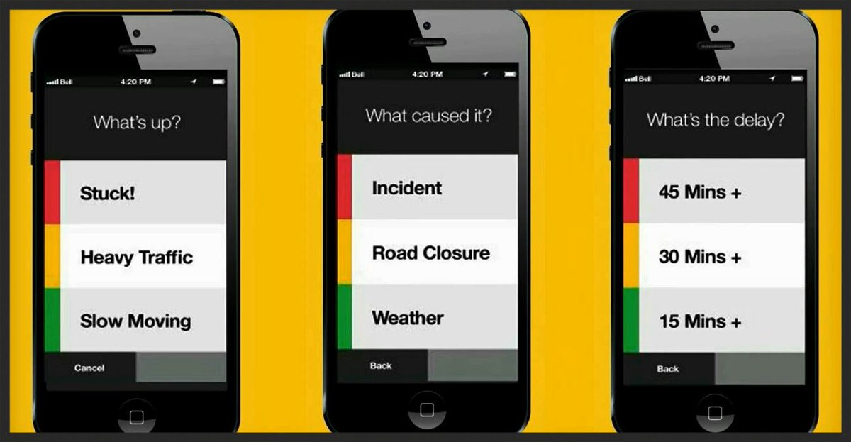 CtrafficUK's tweet photo. APP - Set a route, and the phone will track and remember it,then tell you if it's blocked in future #Traffeek https://t.co/5GfL2qh1op