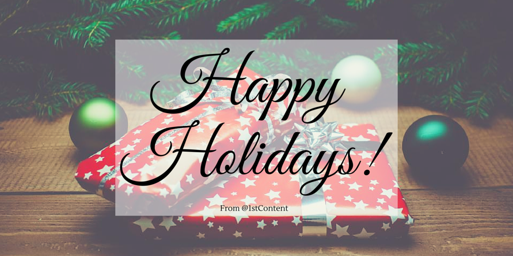 1stContent's tweet photo. Happy Holidays Everyone! https://t.co/t3HwsHlsB8