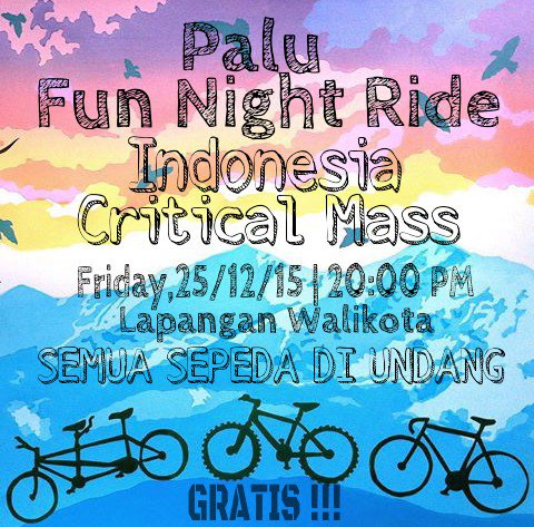 To Night We Are The Traffic.
Saling menghargailah pegendara kendeara bermotor dengan kami para pesepeda #ICM1215