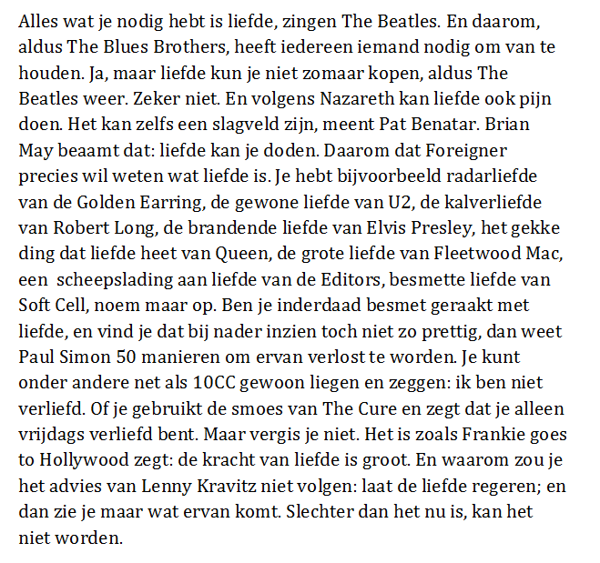 wimdaniels's tweet photo. Het woord dat als kernwoord het meest voorkomt in de nummers uit de #Top2000 is 'liefde'. Een bloemlezing: https://t.co/rShLLf1vTr