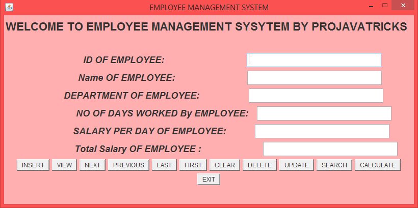 projavatricks's tweet image. Download Free Employee Management Project In Java
projavatricks.blogspot.com/2015/10/employ…