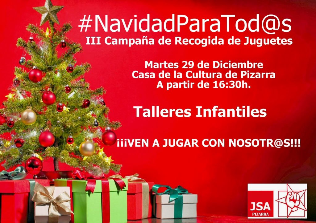 psoepizarra's tweet photo. #NavidadParaTodos una campaña de @JSAPIZARRA para la recogida solidaria de juguetes https://t.co/eOImNK5mTr