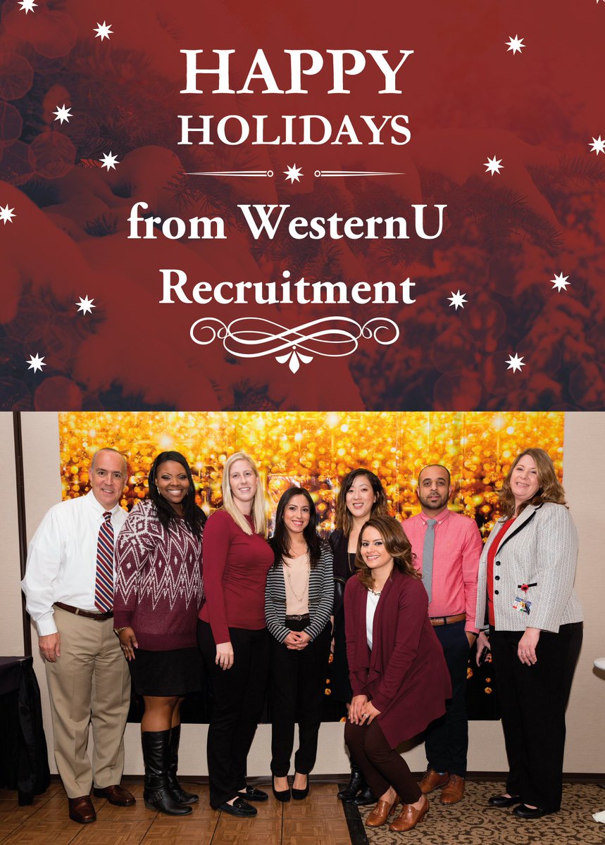 WesternU_DMD's tweet photo. Happy Holidays from WesternU Recruitment!  #westernuway #westernudmd #westernudvm #holidaycard https://t.co/k8gKWdoyOO