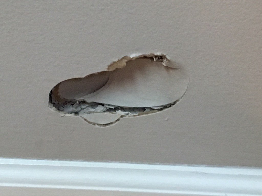 This is what happens when your son rides his new hover board in the house.
