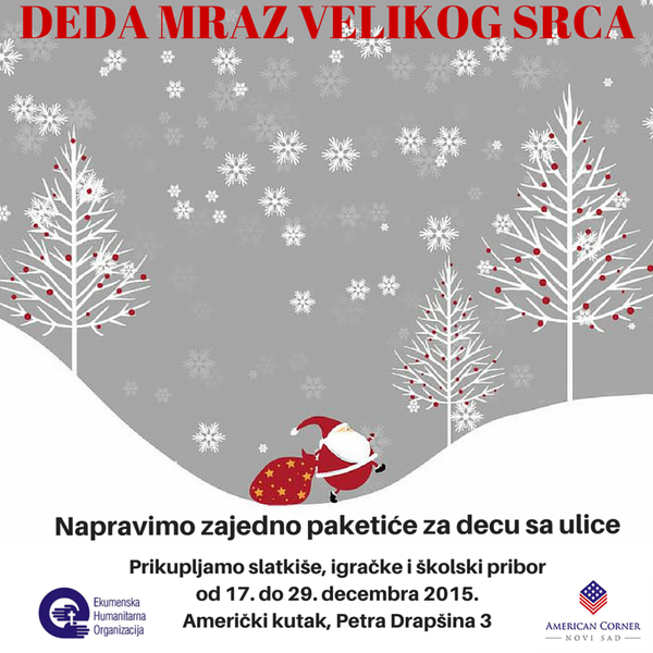 Biznisnova's tweet photo. Pridružite se humanitarnoj akciji @ACNoviSad #Dedamrazvelikogsrca Pripremaju paketiće za decu sa ulice! https://t.co/SpTHyvM7dF