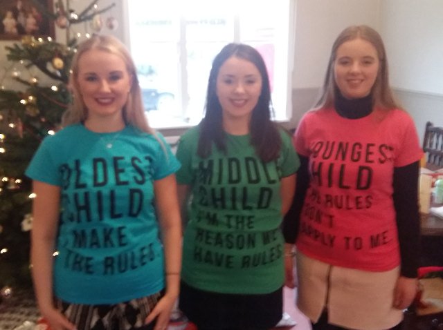 RayB46's tweet photo. @JessBrit57 @VickyB7796 @BritlandLucy  3 t shirts for the daughters  so true #happychristmasgirls https://t.co/SbZ6XVHQ4K