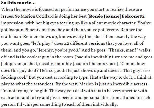 UnofficialJR_PR's tweet photo. #DirectorsOpinion #JamesGray on @Renner4Real,"the craftsman" in #TheImmigrant https://t.co/FCsLIU6BII via @indiewire https://t.co/j3ZNaKpchX